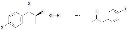 Phenol,4-(2-aminopropyl can be prepared by p-Hydroxy-norephedrin-HCl.